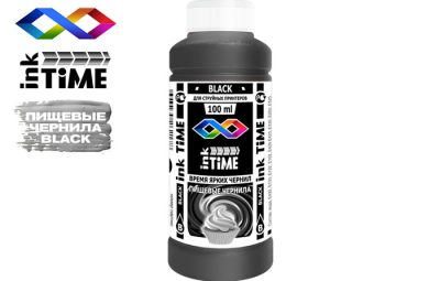 Чернила Пищевые InkTIme Black (Чёрный) 100 мл.