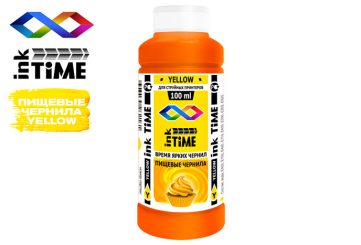 Чернила Пищевые InkTIme, Yellow (Жёлтый) 100 мл.
