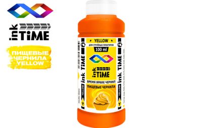 Чернила Пищевые InkTIme, Yellow (Жёлтый) 100 мл.