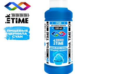 Чернила Пищевые InkTIme, Cyan (Голубой) 100 мл.