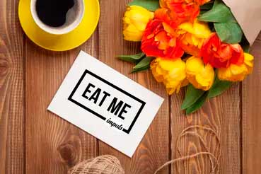 Съедобная открытка или меню